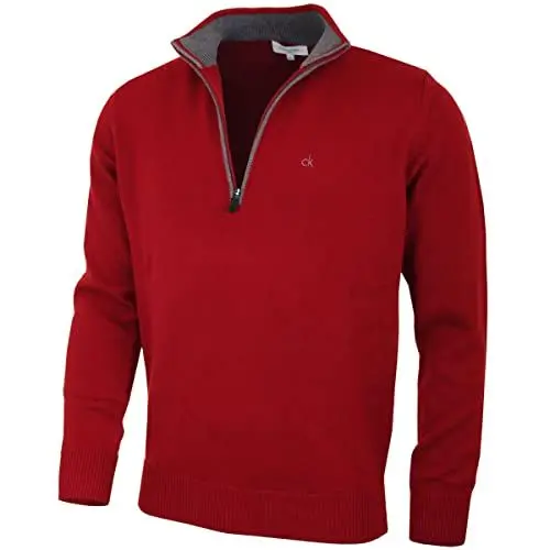 Produktbild: Calvin Klein Golf Herren Baumwollpullover - Burgundy - XL