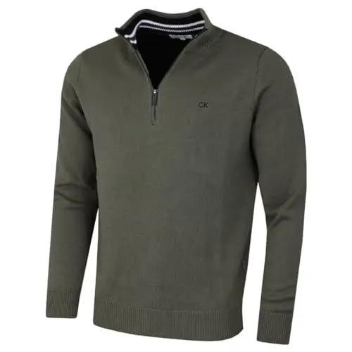 Produktbild: Calvin Klein Golf Herren Baumwollpullover - Khaki Sport - L