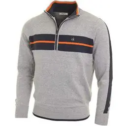 Produktbild: Calvin Klein Golf Herren CK Vertex Half Zip Neck Sweater Pullover - Silber - L