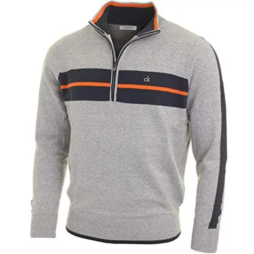 Produktbild: Calvin Klein Golf Herren CK Vertex Half Zip Neck Sweater Pullover - Silber - L