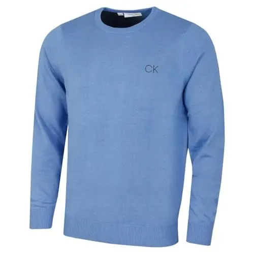 Produktbild: Calvin Klein Golf Herren Rundhals-Tour Sweater - Blau Marl - M