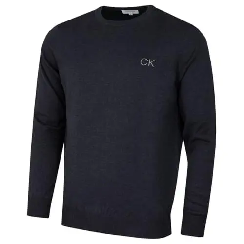 Produktbild: Calvin Klein Golf Herren Rundhals-Tour Sweater - Denim Marl - L