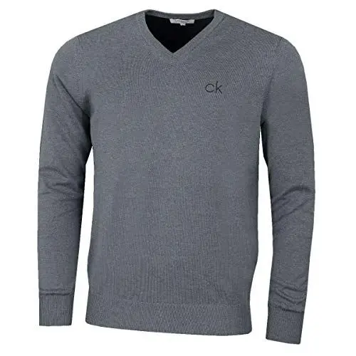 Produktbild: Calvin Klein Golf Herren V-Ausschnitt-Tour Sweater - Grau Marl - L