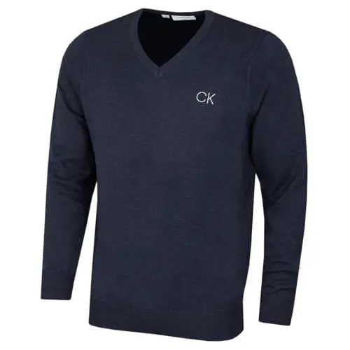 Produktbild: Calvin Klein Golf Herren V-Ausschnitt-Tour Sweater - Marine Marl - L