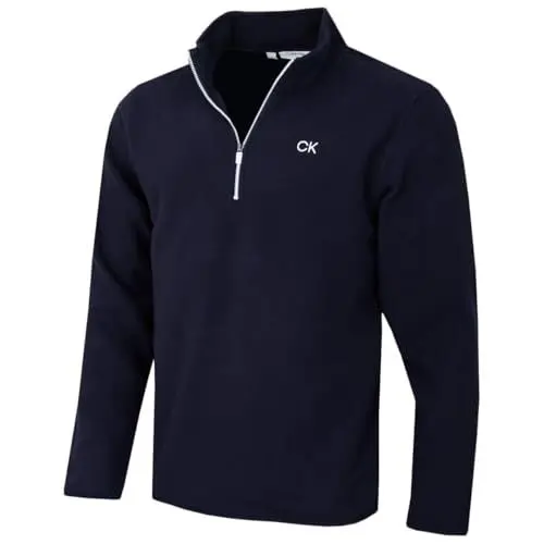 Produktbild: Calvin Klein Herren 2025 Polar Fleece 1/2 Zip Stretch Golfpullover - Marine - L