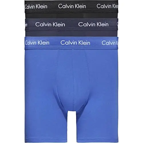 Produktbild: Calvin Klein Herren Boxer Briefs aus Baumwolle mit Stretch, Mehrfarbig (Black/Blueshadow/Cobaltwater Dtm Wb), M