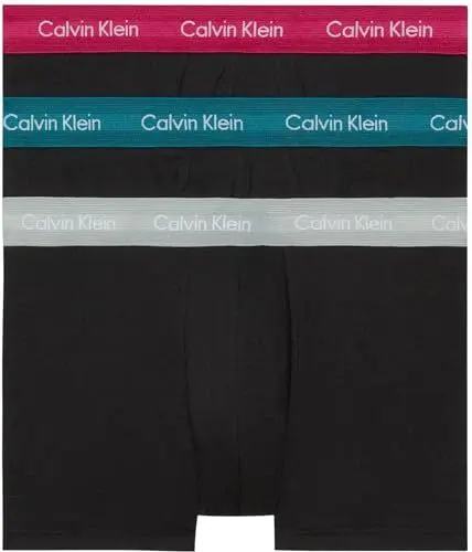 Produktbild: Calvin Klein Herren 3er Pack Boxershorts Low Rise Trunks Baumwolle mit Stretch