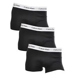 Produktbild: Calvin Klein Herren 3er Pack Boxershorts Low Rise Trunks Unterwäsche, Schwarz (Black), XS