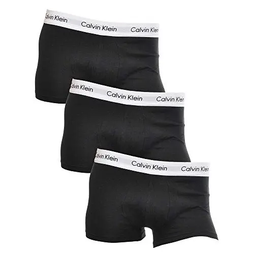 Produktbild: Calvin Klein Herren 3er Pack Boxershorts Low Rise Trunks Unterwäsche, Schwarz (Black), XS