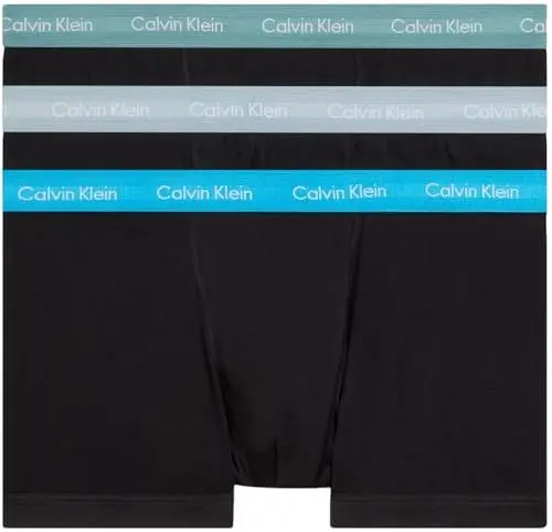 Produktbild: Calvin Klein Herren 3er Pack Boxershorts Trunks Baumwolle mit Stretch, Schwarz (B- Vivid Bl Arona Sageb Grn Wbs), 4XL