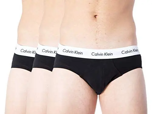 Produktbild: Calvin Klein Herren 3er Pack Hip Briefs Unterhosen Unterwäsche, Schwarz (Black), M
