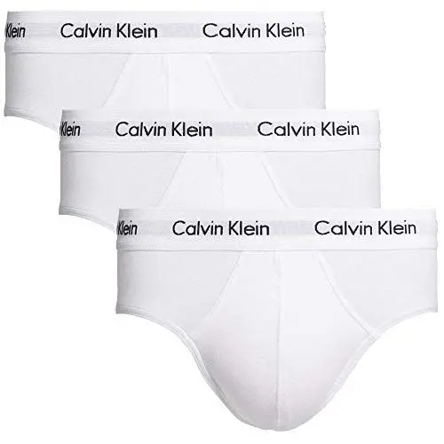 Produktbild: Calvin Klein Herren 3er Pack Hip Briefs Unterhosen Unterwäsche, Weiß (White), XL