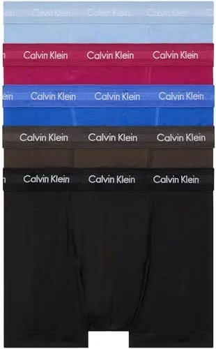 Produktbild: Calvin Klein Herren 5er Pack Boxershorts Trunks Baumwolle mit Stretch