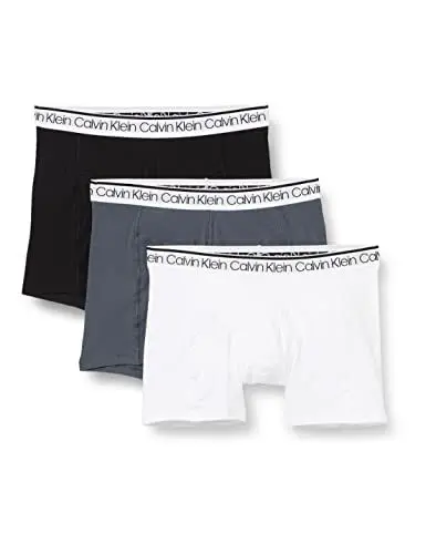 Produktbild: Calvin Klein Herren Boxershorts Briefs Boxer Brief Unterwäsche, Mehrfarbig (Black/White/Turbulence), M