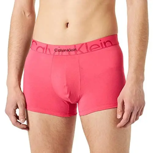 Produktbild: Calvin Klein Herren Boxershorts Trunk Baumwolle mit Stretch, Rot (Cerise Lipstick), S
