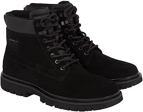 Produktbild: Calvin Klein EVA MID LACEUP BOOT SUEDE Mittelhohe Stiefel Herren, Schwarz (Black/Stormfront), 40 EU