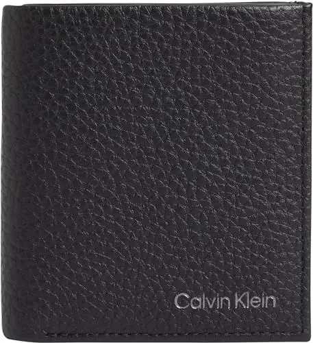 Produktbild: Calvin Klein Herren Geldbeutel Warmth Trifold Leder, Schwarz (Ck Black), Onesize