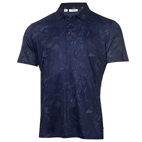 Produktbild: Calvin Klein Herren Grunge Print Planet Golf Poloshirt - Marine - XL