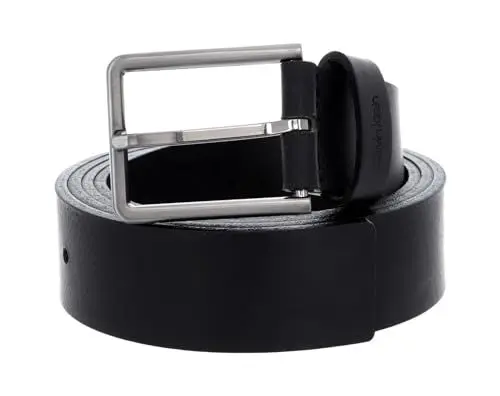 Produktbild: Calvin Klein Herren Gürtel 3.5 cm Essential Belt Ledergürtel, Schwarz (Black), 85 cm