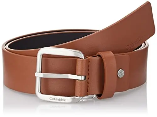 Produktbild: Calvin Klein Herren Gürtel Ck Concise 3.5 cm Ledergürtel, Braun (Dark Tan), 95 cm