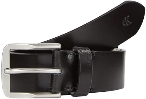Produktbild: Calvin Klein Herren Gürtel Classic Flat aus Leder, Black (Schwarz), 100 cm