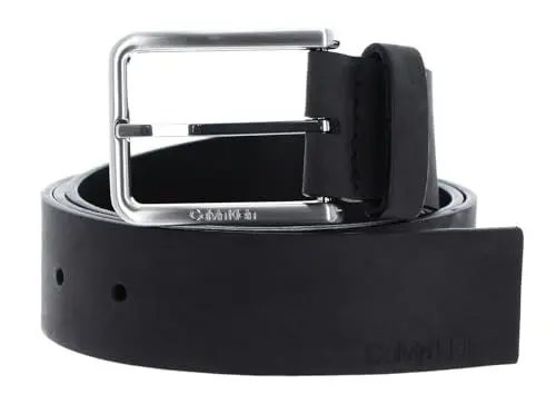 Produktbild: Calvin Klein Herren Gürtel Warmth Nubuck 3.5 cm Ledergürtel, Schwarz (Ck Black), 95 cm