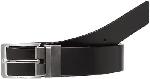 Produktbild: Calvin Klein Herren Gürtel eckige Schnalle, Braun (Black/Brown), 95 cm