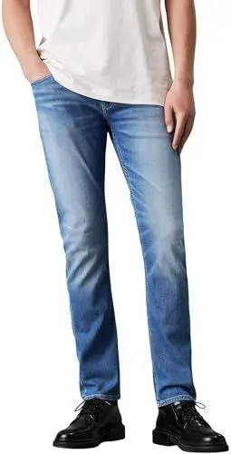 Produktbild: Calvin Klein Herren Jeans Hose Slim Fit, Blau (Denim Medium), 34W/32L