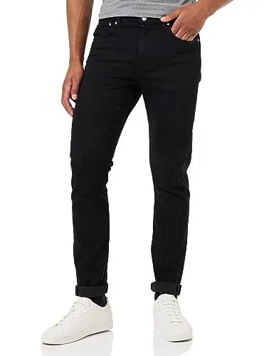 Produktbild: Calvin Klein Herren Jeans Hose Slim Tapered Fit, Schwarz (Denim Black), 30W/32L