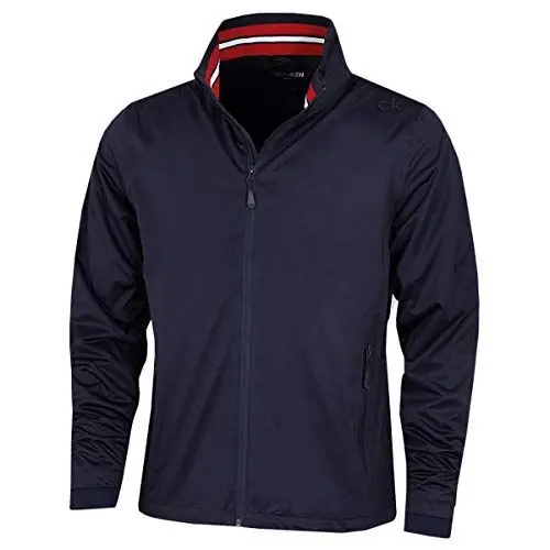 Produktbild: Calvin Klein Herren Kragen Details wasserdichte Golfjacke - Marine/Rot - XXL