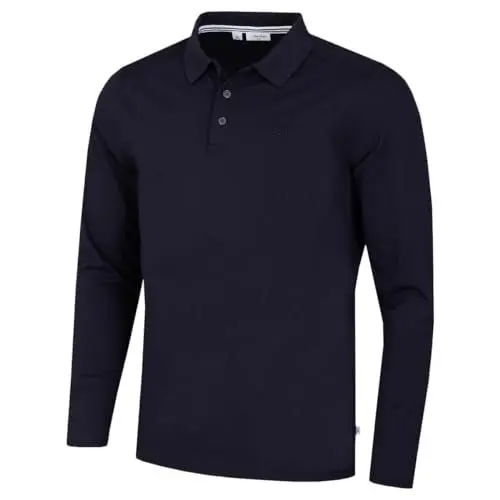 Produktbild: Calvin Klein Herren Langarm-Stretch-Campus-Golf-Polo- Kriegsmarine - XL