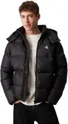 Produktbild: Calvin Klein Herren Pufferjacke Essentials Down Jacket mit Kapuze, Schwarz (Ck Black), M