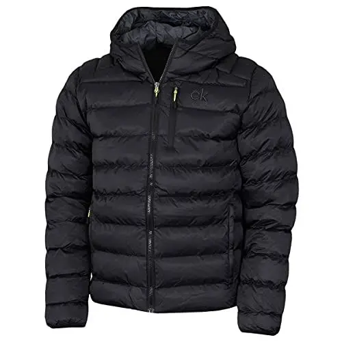 Produktbild: Calvin Klein Herren San Gabriel gewebt Jacquard Jacke - Schwarz/Lime - XXL