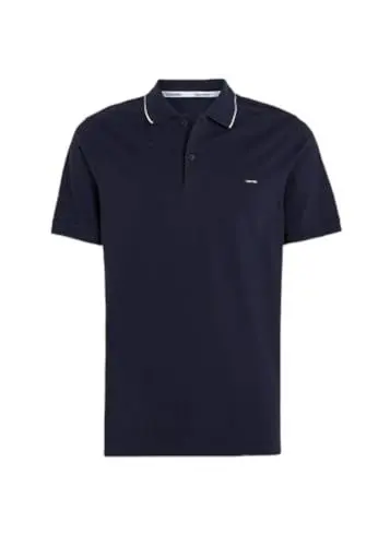 Produktbild: Calvin Klein Herren Stretch Pique Tipping Polo K10K112751 Kurzarm Poloshirts, Blau (Night Sky), XL