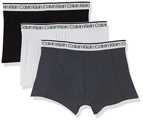 Produktbild: Calvin Klein Herren Boxershorts Trunks Unterwäsche, Mehrfarbig (Black/White/Turbulence), XL