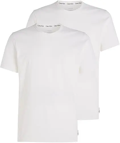 Produktbild: Calvin Klein Herren T-Shirts Kurzarm Crew Neck Rundhalsausschnitt, Weiß (White), L