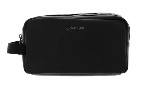 Produktbild: Calvin Klein Herren Kulturbeutel Warmth Washbag Kunstleder, Schwarz (Ck Black), Einheitsgröße