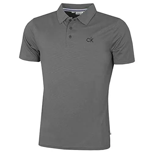 Produktbild: Calvin Klein Herren Zentral Eco Leichte Golf-Polo-Hemd - Silber/Grau - L