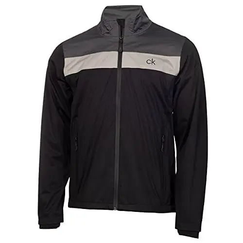 Produktbild: Calvin Klein Herren wasserdichte Stretch Golf Jacke - Schwarz/Charcoal - XXL