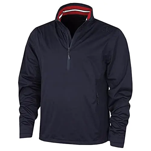Produktbild: Calvin Klein Herren wasserdichte halbe Zip Golf Jacket - Marine/Rot - M