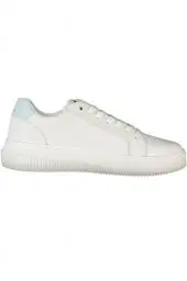Produktbild: Calvin Klein Jeans Damen Chunky Sole Sneaker Chunky Cupsole Laceup Schuhe, Weiß (White/Sprout Green), 41