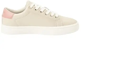Produktbild: Calvin Klein Jeans Damen Classic Laceup YW0YW01269 Cupsole Sneaker, Weiß (Eggshell/Ash Rose), 39
