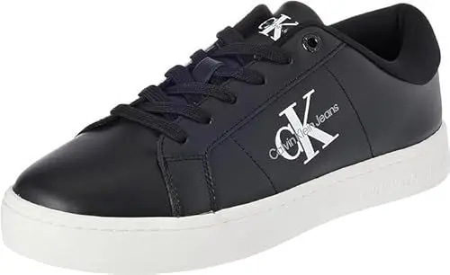 Produktbild: Calvin Klein Jeans Damen Cupsole Sneaker Classic Cupsole Low Lace Up Leather Schuhe, Schwarz (Black/Bright White), 38