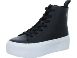 Produktbild: Calvin Klein Jeans Damen Cupsole Sneaker Cupsole Flatform Mid Schuhe, Schwarz (Black/Bright White), 38