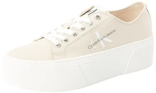 Produktbild: Calvin Klein Jeans Damen Cupsole Sneaker Flatform Plateau, Rosa (Whisper Pink/Bright White), 40