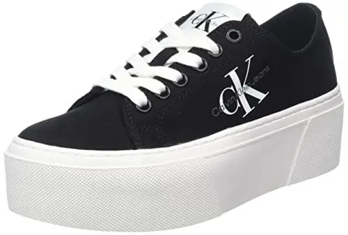 Produktbild: Calvin Klein Jeans Damen Cupsole Sneaker Flatform Plateau, Schwarz (Black), 37