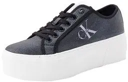 Produktbild: Calvin Klein Jeans Damen Cupsole Sneaker Schuhe, Grau (Black/Lavender Aura), 37