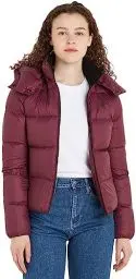 Produktbild: Calvin Klein Jeans Damen Daunenjacke Down Archetype Short Puffer Winter, Violett (Amaranth), XL