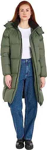 Produktbild: Calvin Klein Jeans Damen Daunenmantel Long Puffer Winter, Grün (Thyme), 3XL