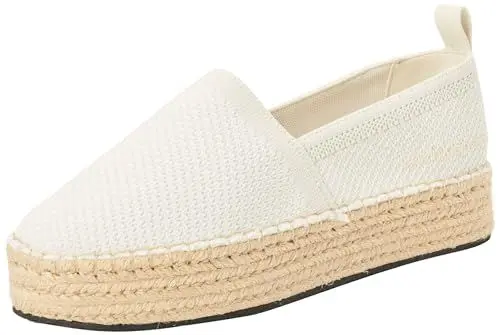 Produktbild: Calvin Klein Jeans Damen Espadrilles Plateau, Weiß (Creamy White/Bright White), 39